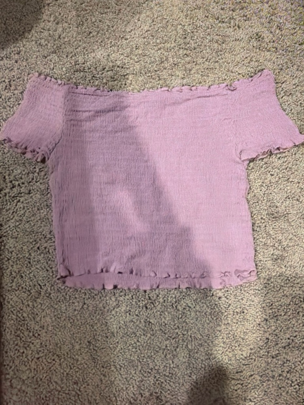 L.A Hearts Lilac Off-Shoulder Smocked Top - Women